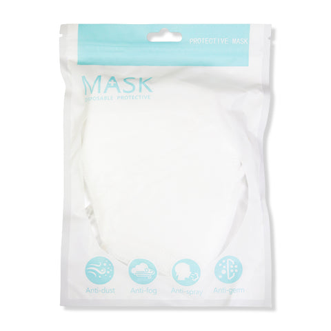 Face Mask Disposable Protective Mask White 5Pk