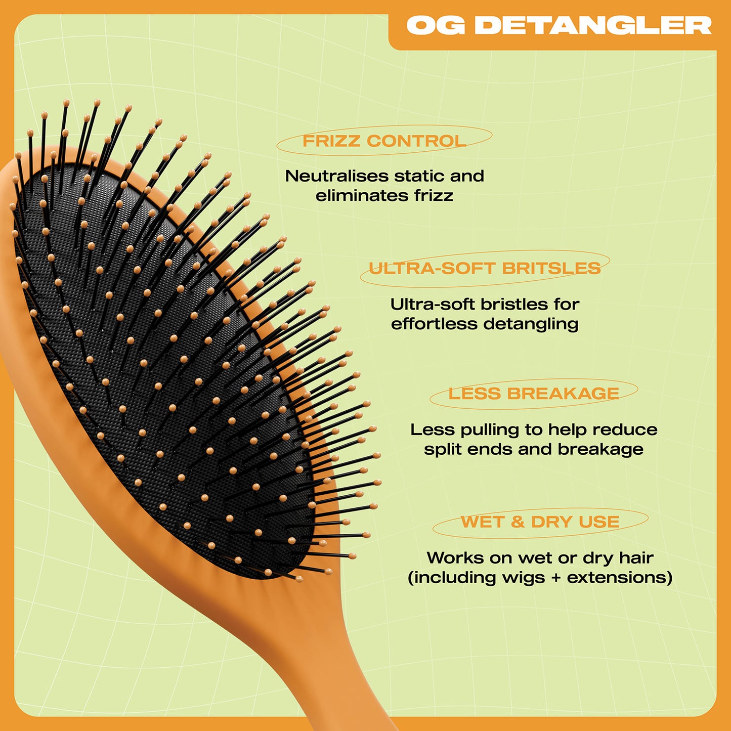 E18HTEEN OG Detangler Dark Mode Orange