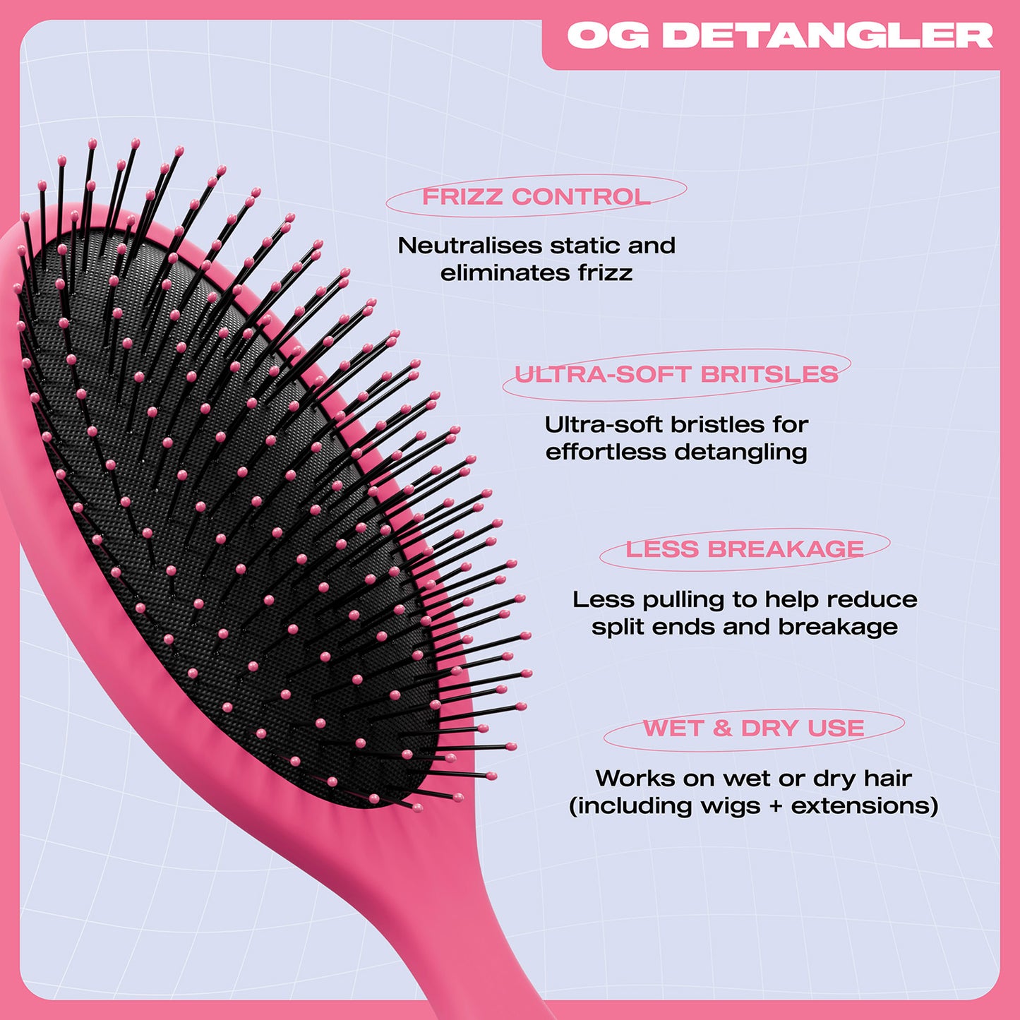 E18HTEEN OG Detangler Dark Mode Pink