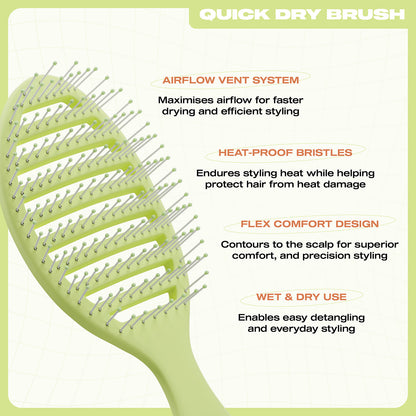 E18HTEEN Quick Dry Brush Light Mode Green