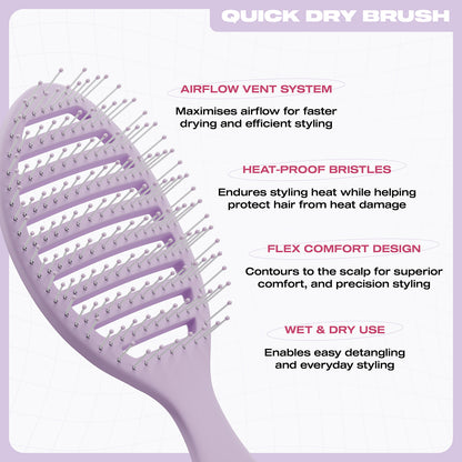 E18HTEEN Quick Dry Brush Light Mode Violet