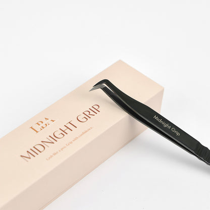 LBA Fibre Tip Lash Tweezers - Midnight Grip