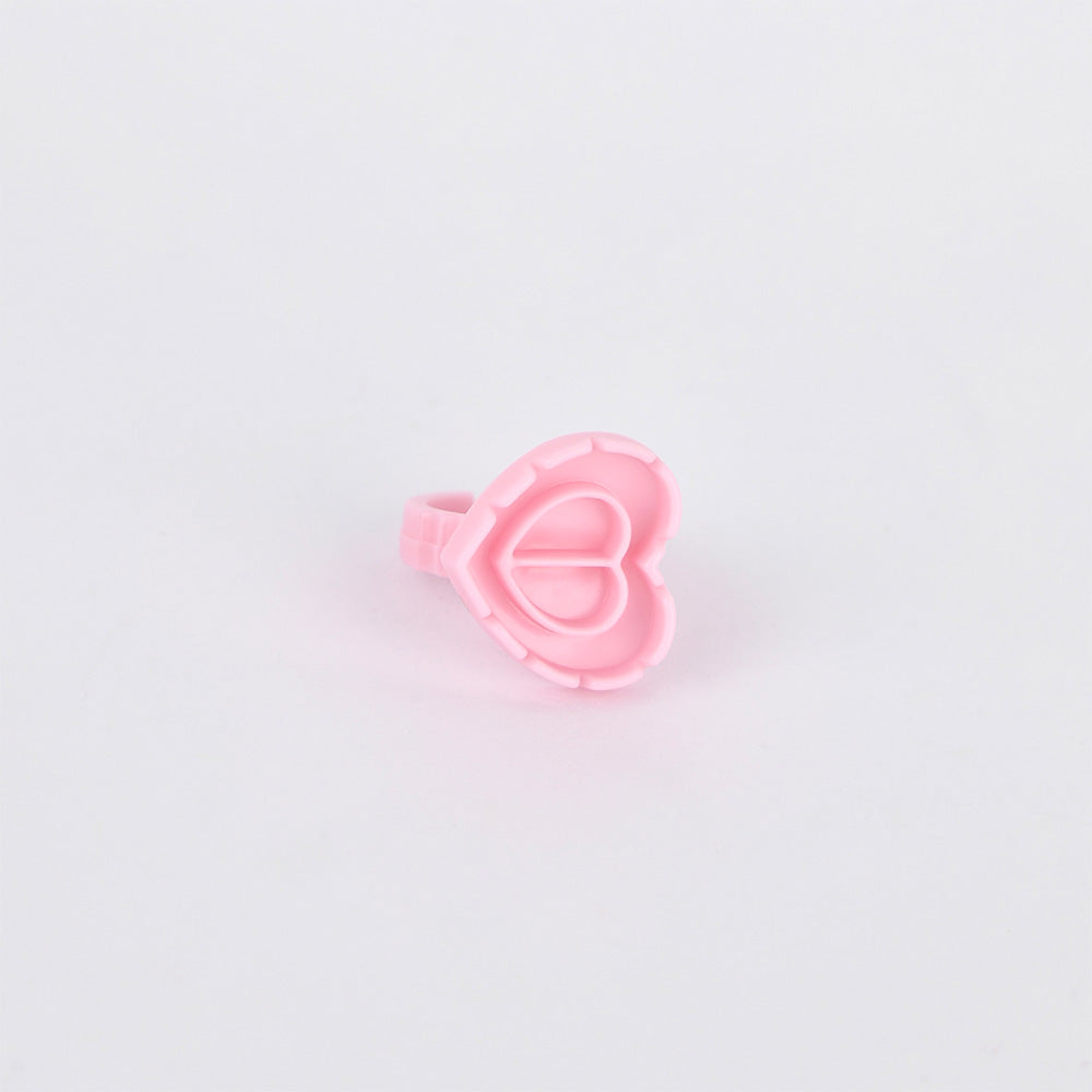 LBA Heart Glue Rings with Divider & Grooves - Pack of 100