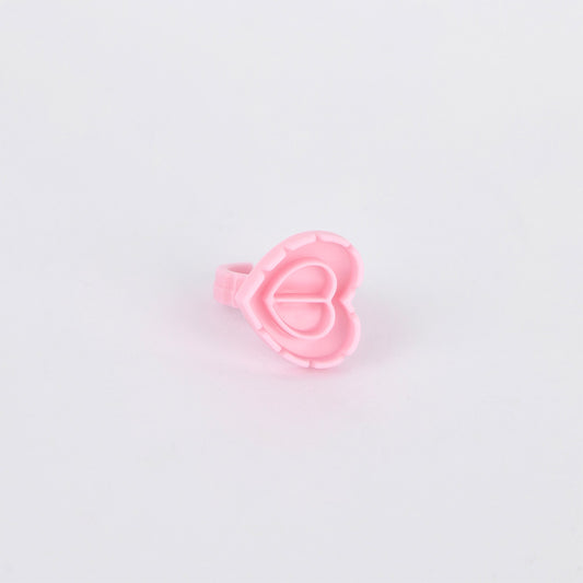 LBA Heart Glue Rings with Divider & Grooves - Pack of 100