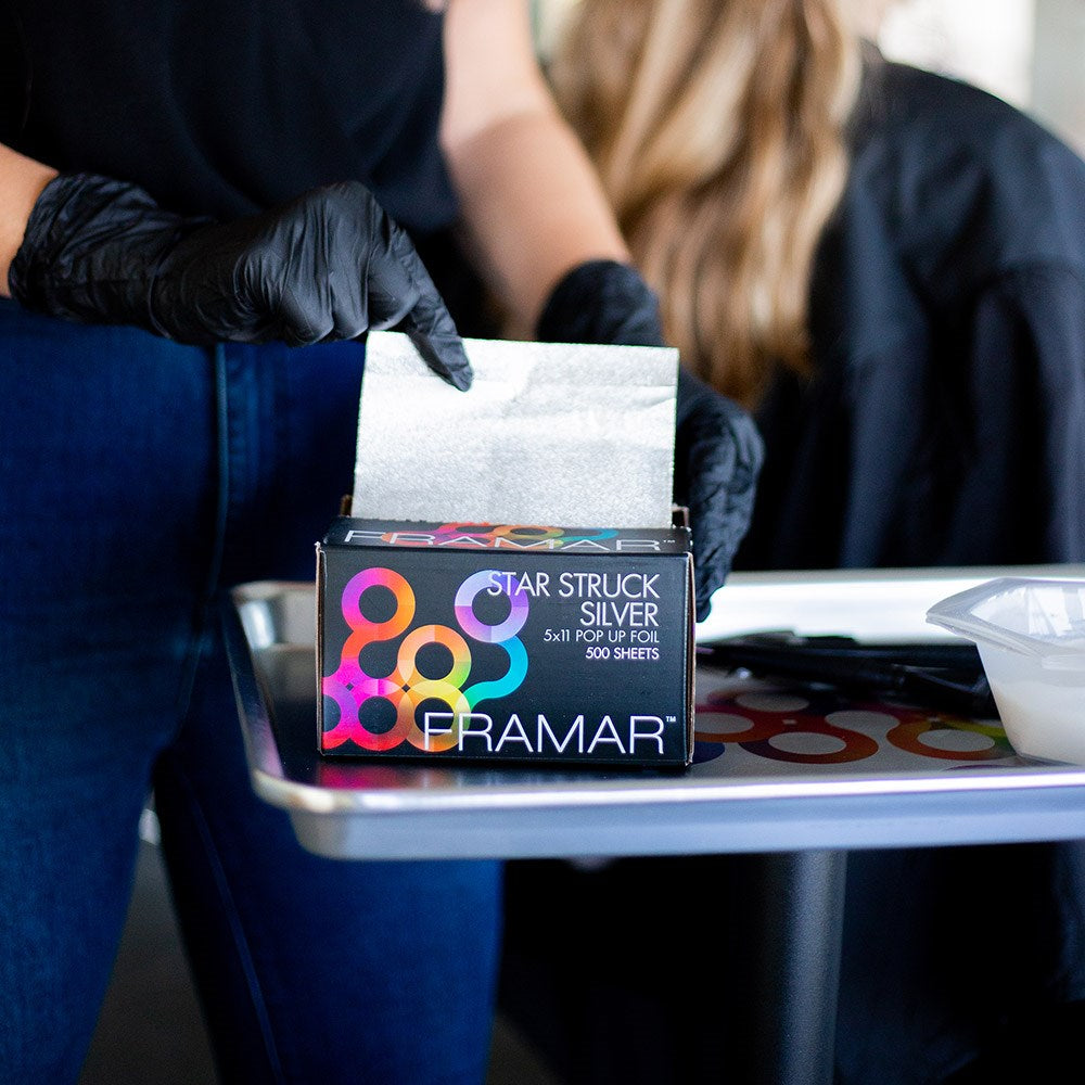 Framar Star Struck Silver Pop Up Foil 12.7cm x 27.9cm 500 Sheets