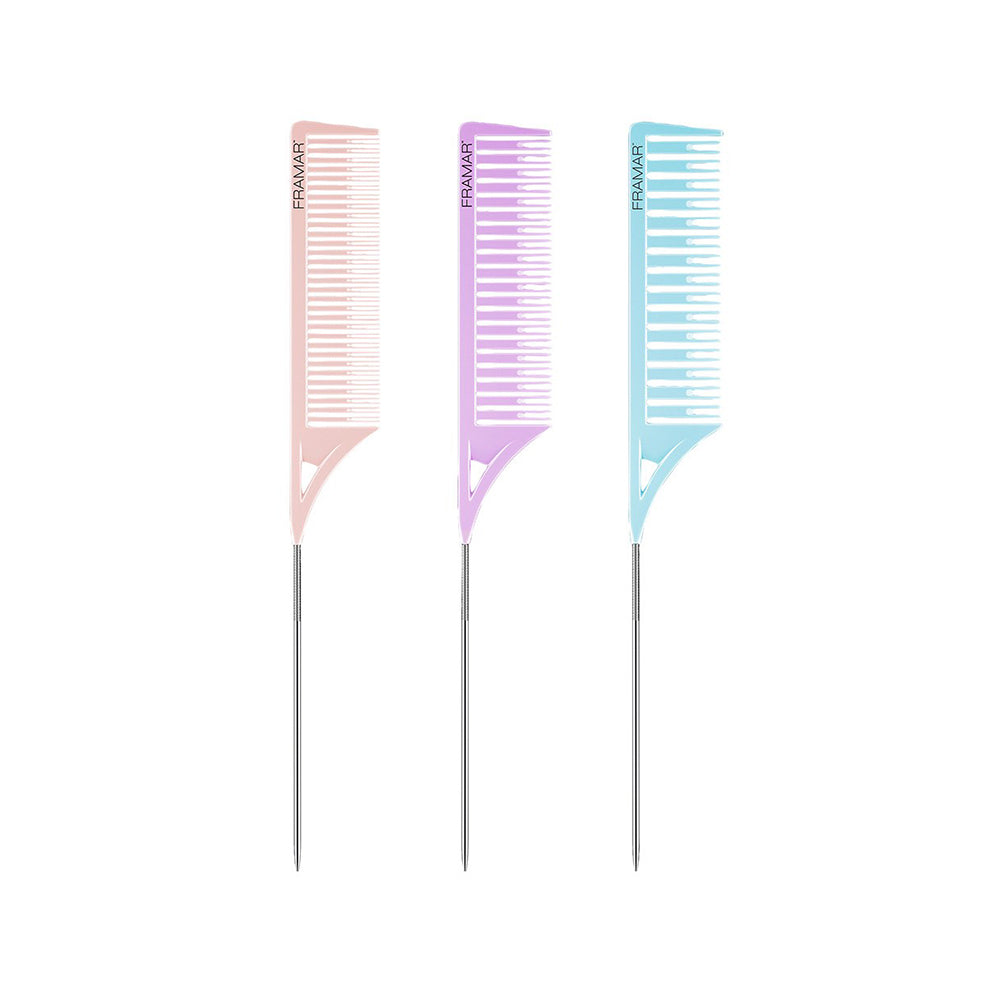Framar Dreamweaver Pastel Highlighting Tail Combs 3Pk