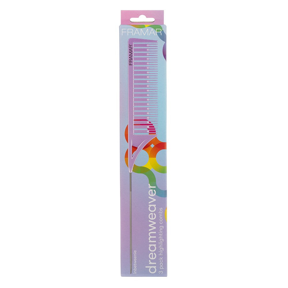 Framar Dreamweaver Pastel Highlighting Tail Combs 3Pk