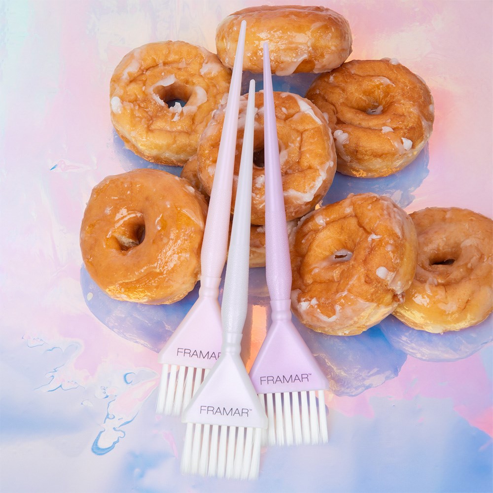 Framar Triple Threat Tint Brush Set Glazed Donut 3Pk