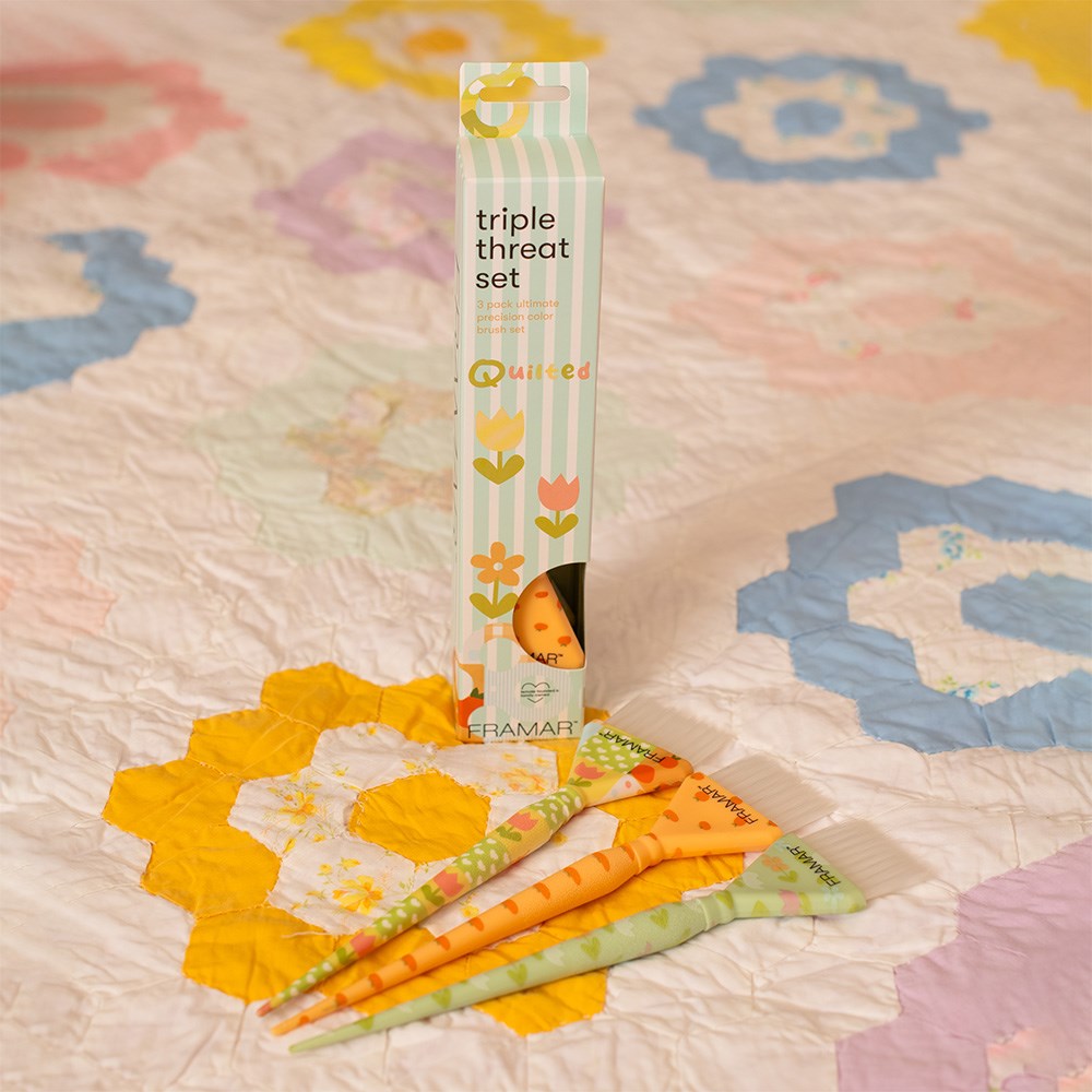 Framar Triple Threat Tint Brush Set Quilted 3Pk