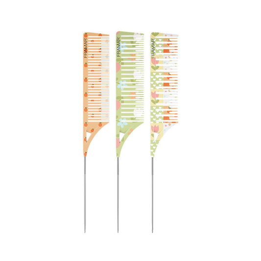 Framar Dreamweaver Quilted Highlighting Tail Combs 3pk