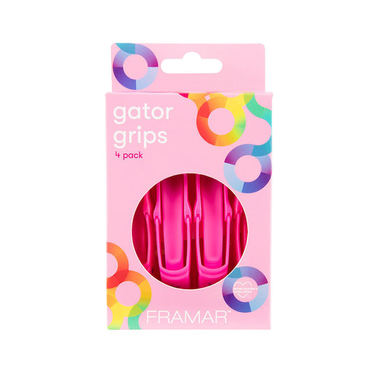 Framar Gator Grip Clips Pink 4pk