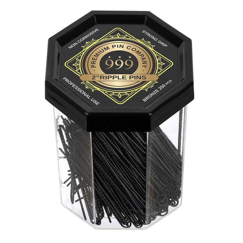 999 Premium Ripple Pins 2" Black 250Pc