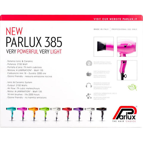 Parlux 385 Powerlight Dryer 2150W Aquamarine