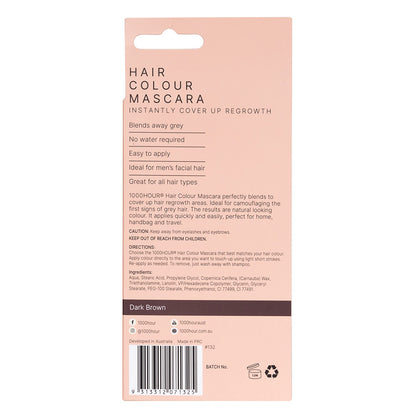 1000HOUR Hair Colour Mascara - Dark Brown 12g