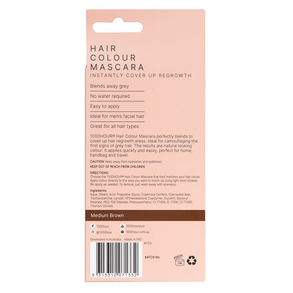 1000HOUR Hair Colour Mascara - Medium Brown 12g