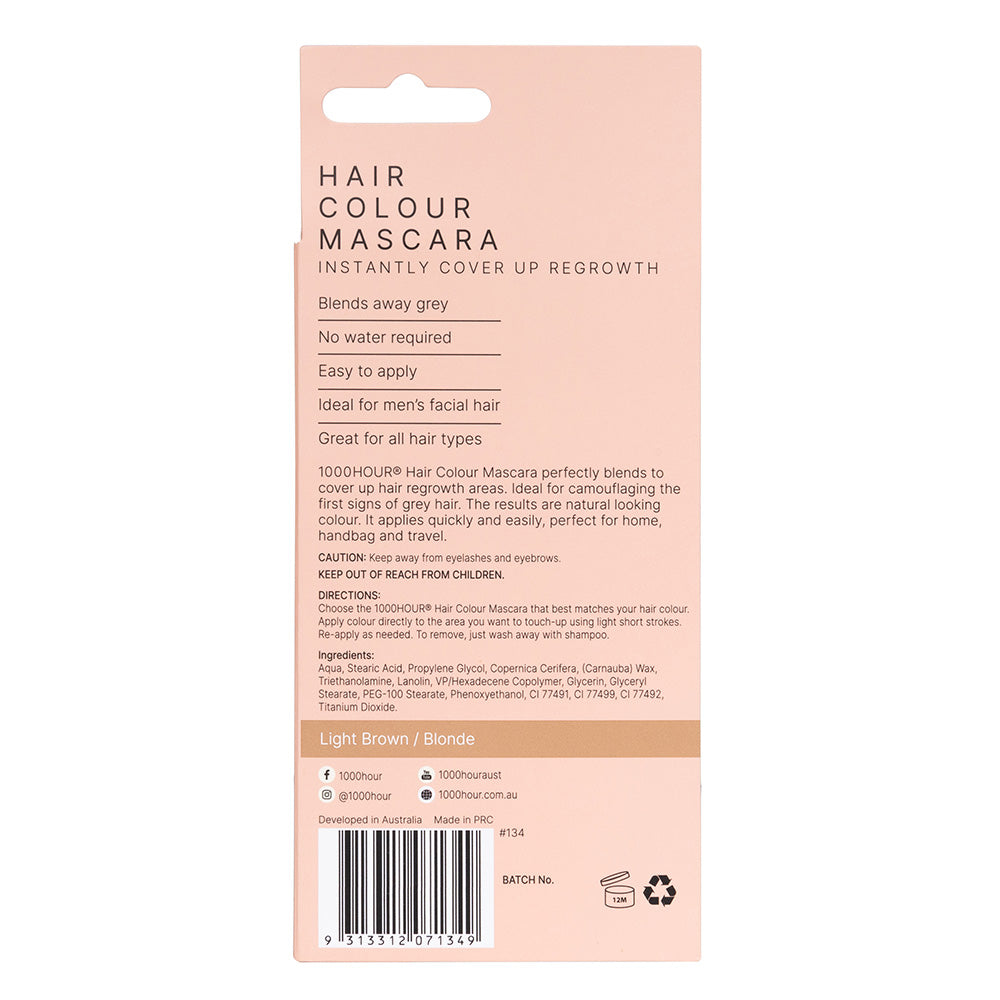 1000HOUR Hair Colour Mascara - Light Brown/Blonde  12g