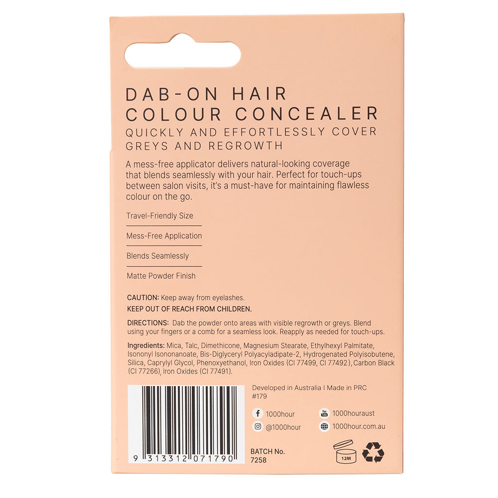 1000HOUR Dab-On Hair Colour Concealer - Black 1g