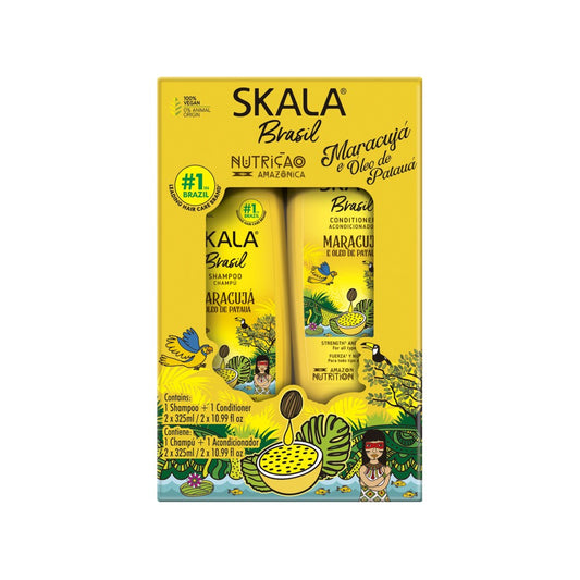 Skala Brasil Passion Fruit & Amazonian Olive Oil Shampoo & Conditioner Kit 325ml
