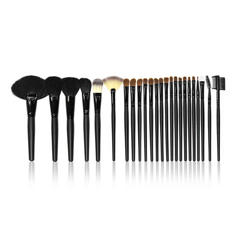 Makeup Brush Set 24Pcs Black