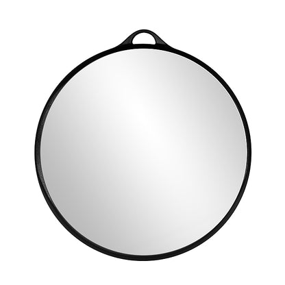 Salon Hand Held Mirror Round Black