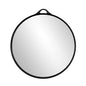 Salon Hand Held Mirror Round Black