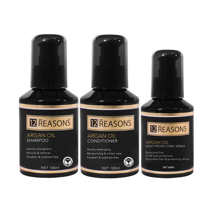 12 Reasons 3pc Travel Set - Argan Oil 60ml