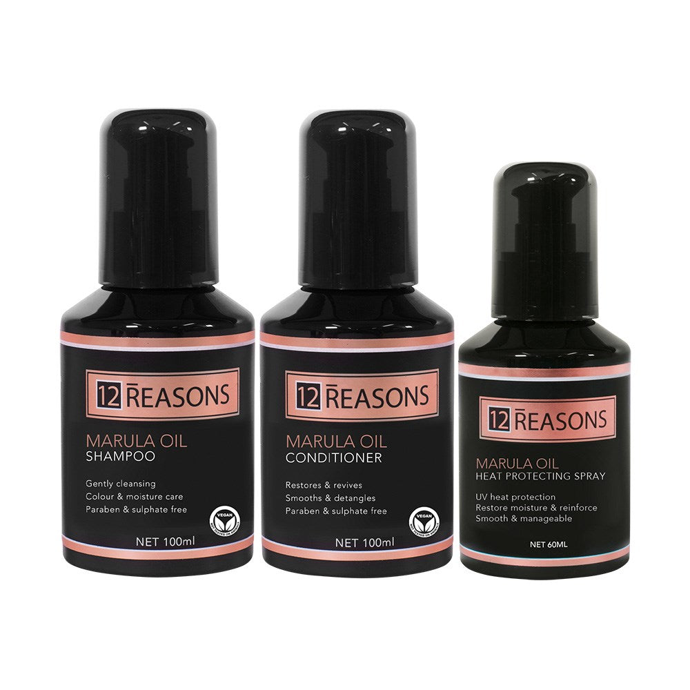 12 Reasons 3pc Travel Set - Marula Oil 60ml