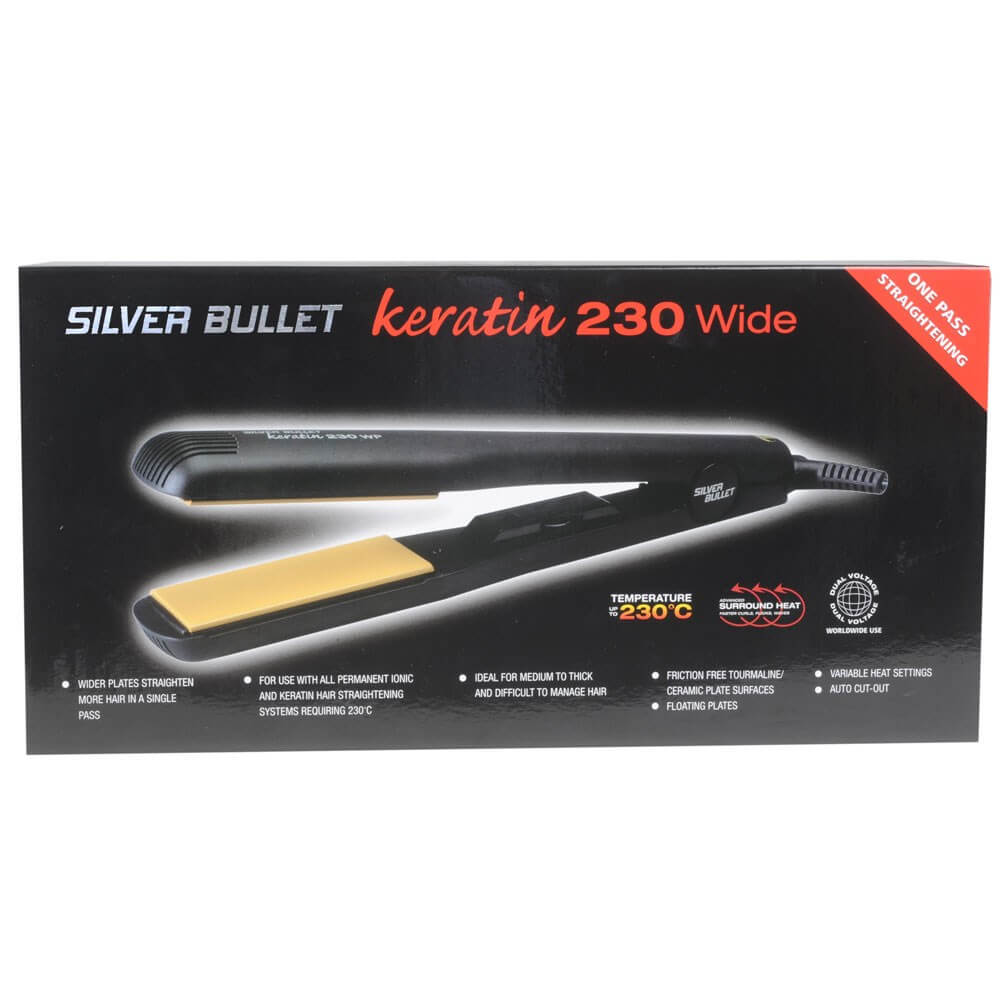 Silver bullet keratin 230 2025 ceramic wide plate straightener