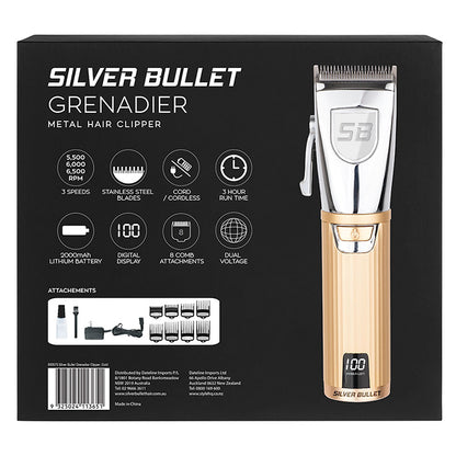 Silver Bullet Grenadier Clipper Cord/Cordless - Gold