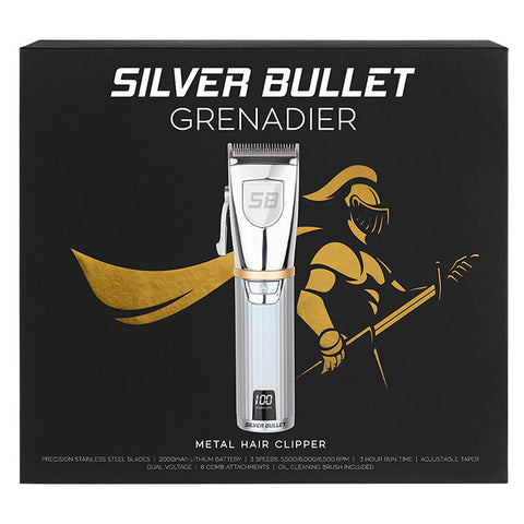 Silver Bullet Grenadier Clipper Cord/Cordless - Silver
