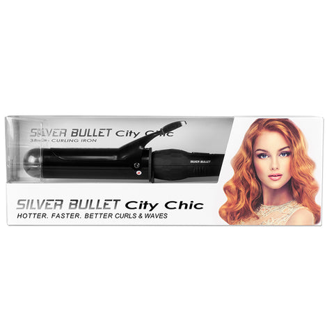 Silver Bullet City Chic Black Curling Iron - 38mm