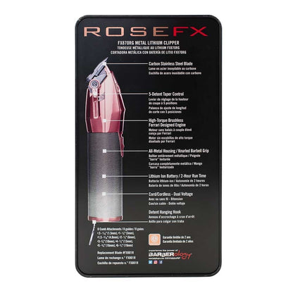 BaBylissPRO RoseFX Lithium Clipper Rose Gold