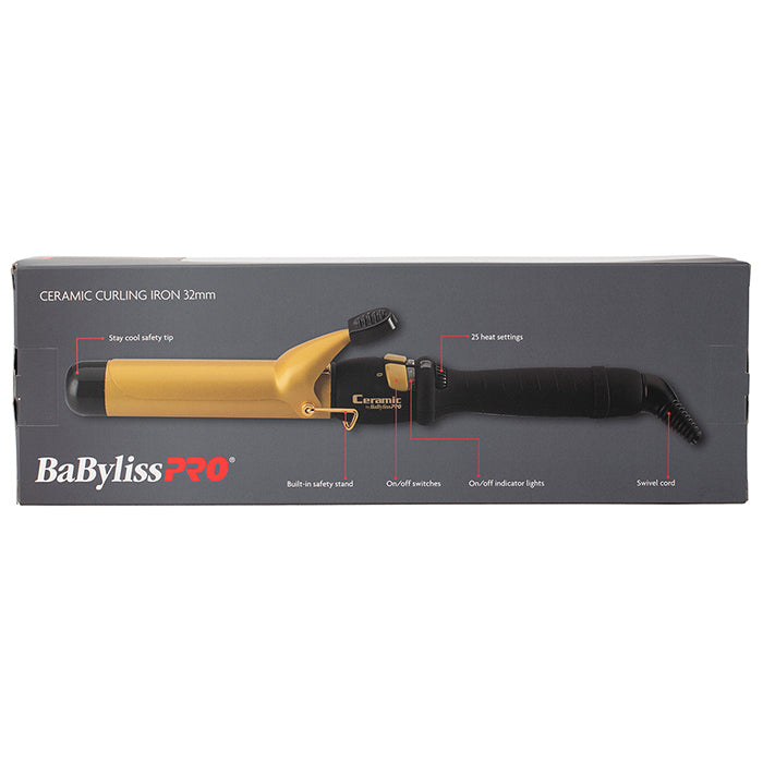 BaBylissPRO Ceramic Gold Curling Iron - 32mm