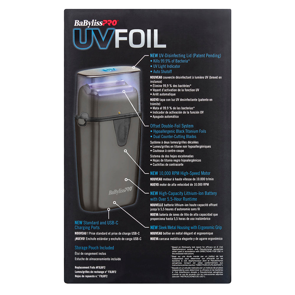 BaBylissPRO UVFoil Metal Double Foil Shaver Black