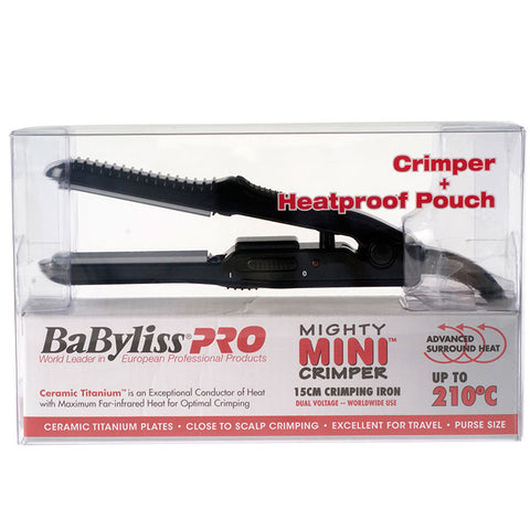 BaBylissPRO Mighty Mini Crimper Black - 6"