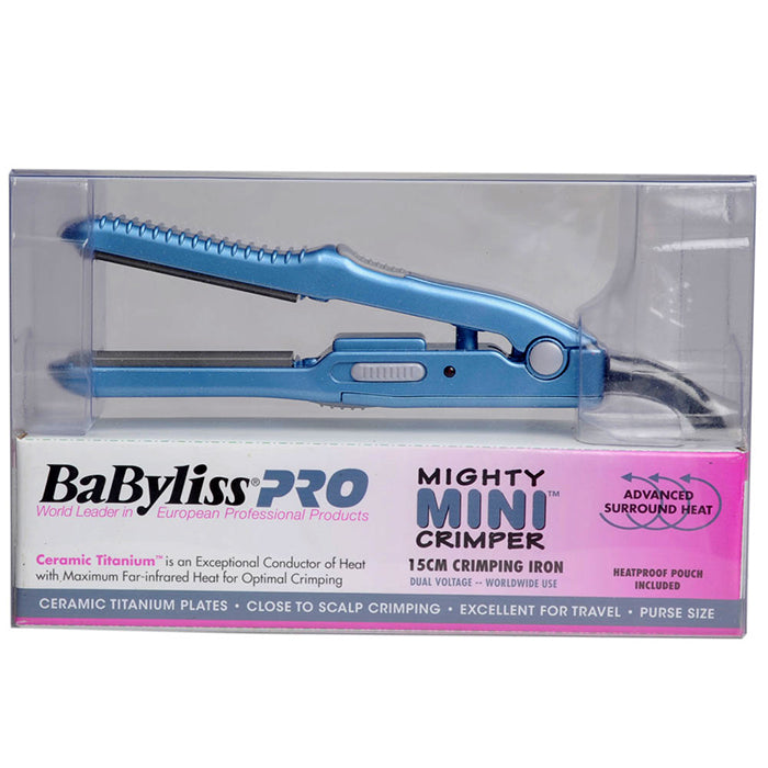 BaBylissPRO Mighty Mini Crimper Blue - 6"