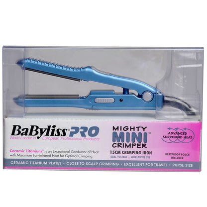 BaBylissPRO Mighty Mini Crimper Blue - 6"