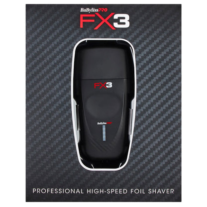 BaBylissPRO FX3 Professional High Speed Foil Shaver - Black