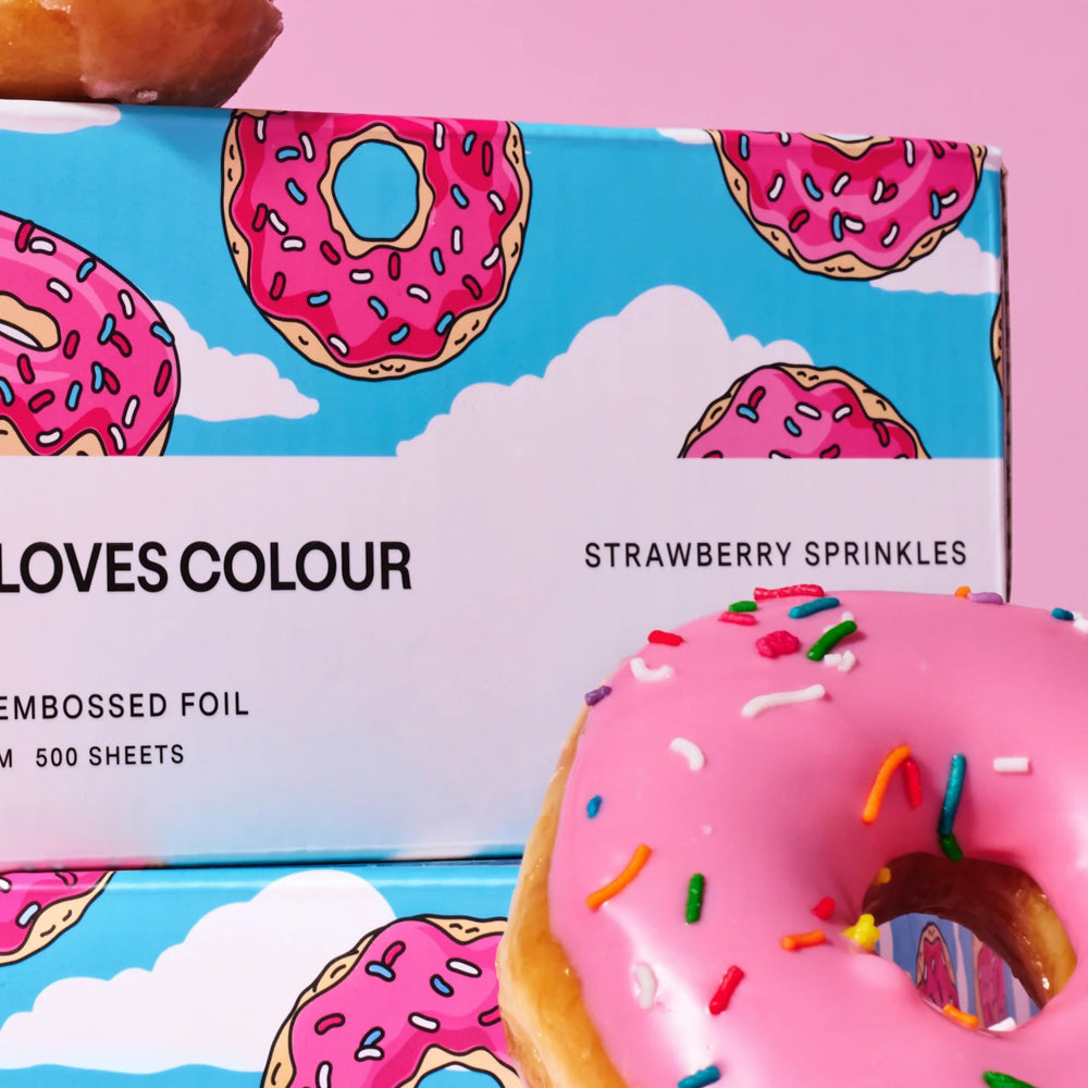 Alex Loves Colour Strawberry Sprinkles Extra Wide Foils - 20cm x 40cm