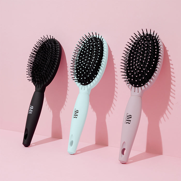 AMR Professional Tangle Tamer Paddle Brush Black