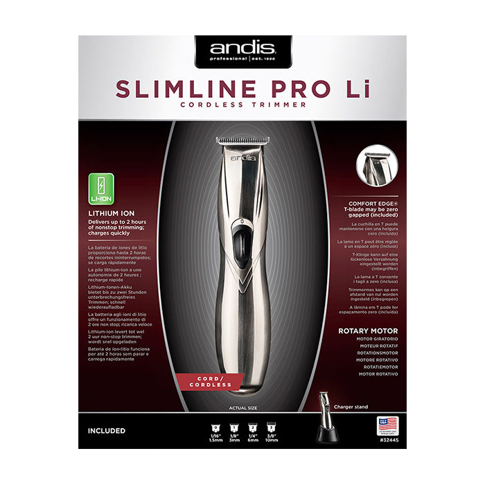 ANDIS Slimline Pro Li T-Blade Trimmer Chrome