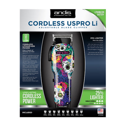 ANDIS Cordless USPro Li Clipper Sugar Skull