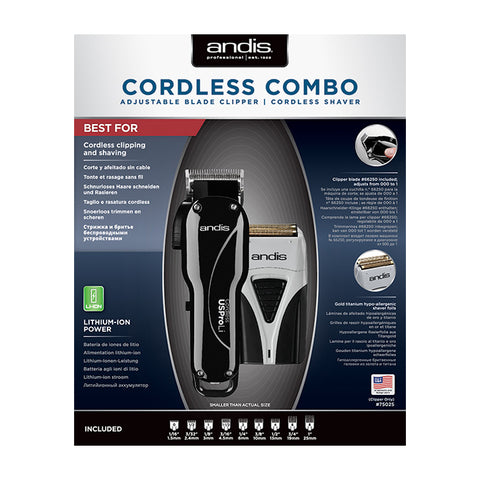 ANDIS Adjustable Blade Clipper & Cordless Shaver Cordless Combo