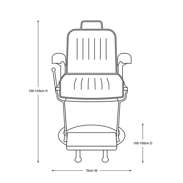 (DISCONTINUED) Barber Culture Escobar Barber Chair Red