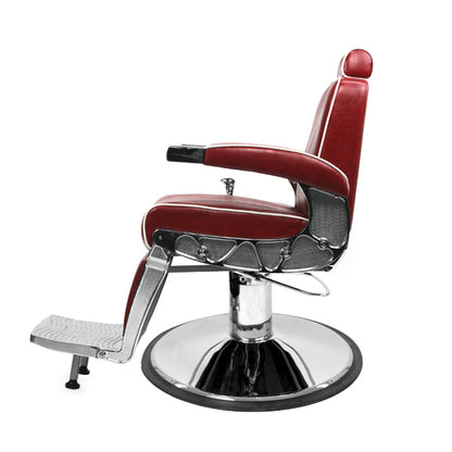 (DISCONTINUED) Barber Culture Escobar Barber Chair Red