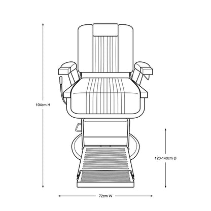 (DISCONTINUED) Federico Barber Chair Brown