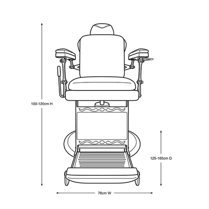 (DISCONTINUED) Barber Culture Excalibur Barber Chair Green