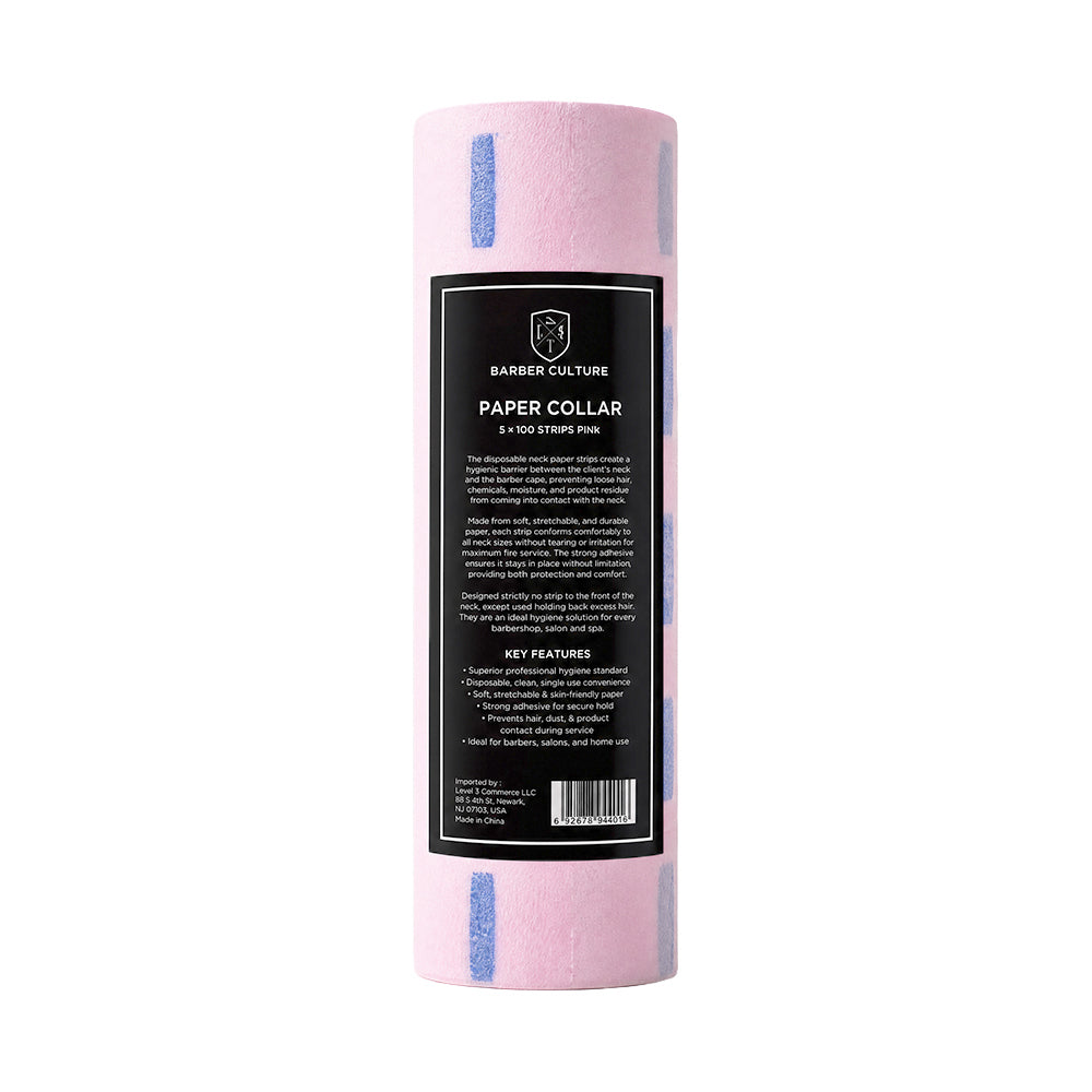 Barber Culture Paper Collar Pink 5Pk