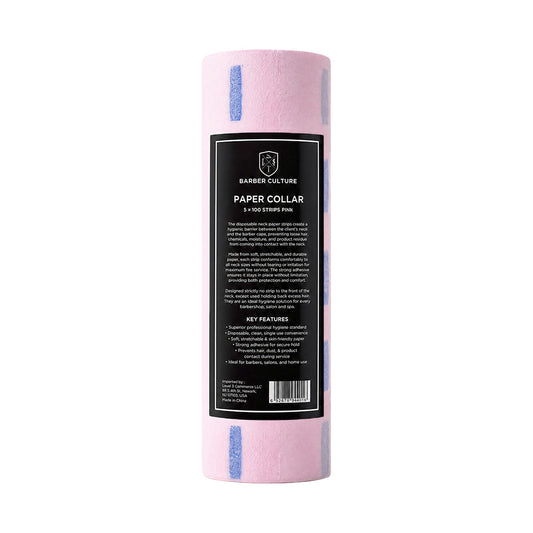 Barber Culture Paper Collar Pink 5Pk