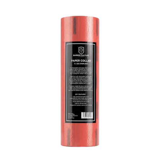 Barber Culture Paper Collar Red 5Pk